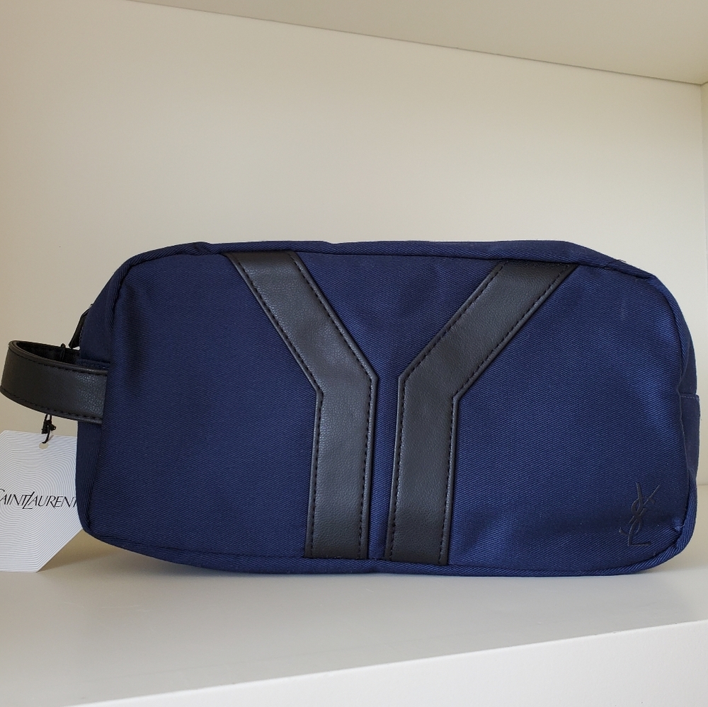 YSL Yves Saint Laurent Dopp Kit Men's Toiletry Bag Travel New - Read Description